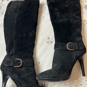 Worthington Black Heeled Boots with Stiletto Heel
